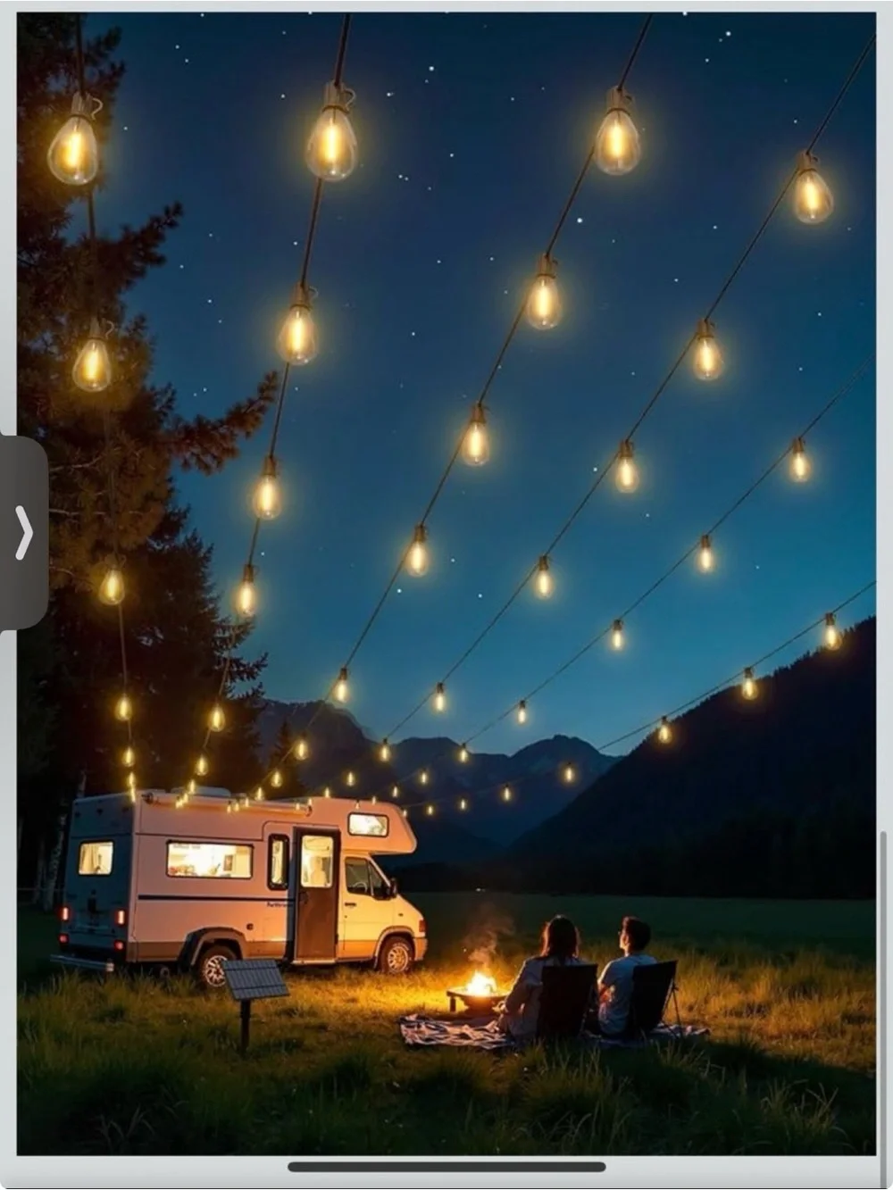 Solar String Light Kit with 50ft Cable - Warm White LED Outdoor Lighting